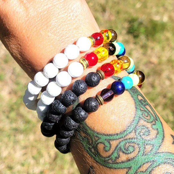 Two Lava Stone Bracelets & Essential Oil - Picture 3 of 5